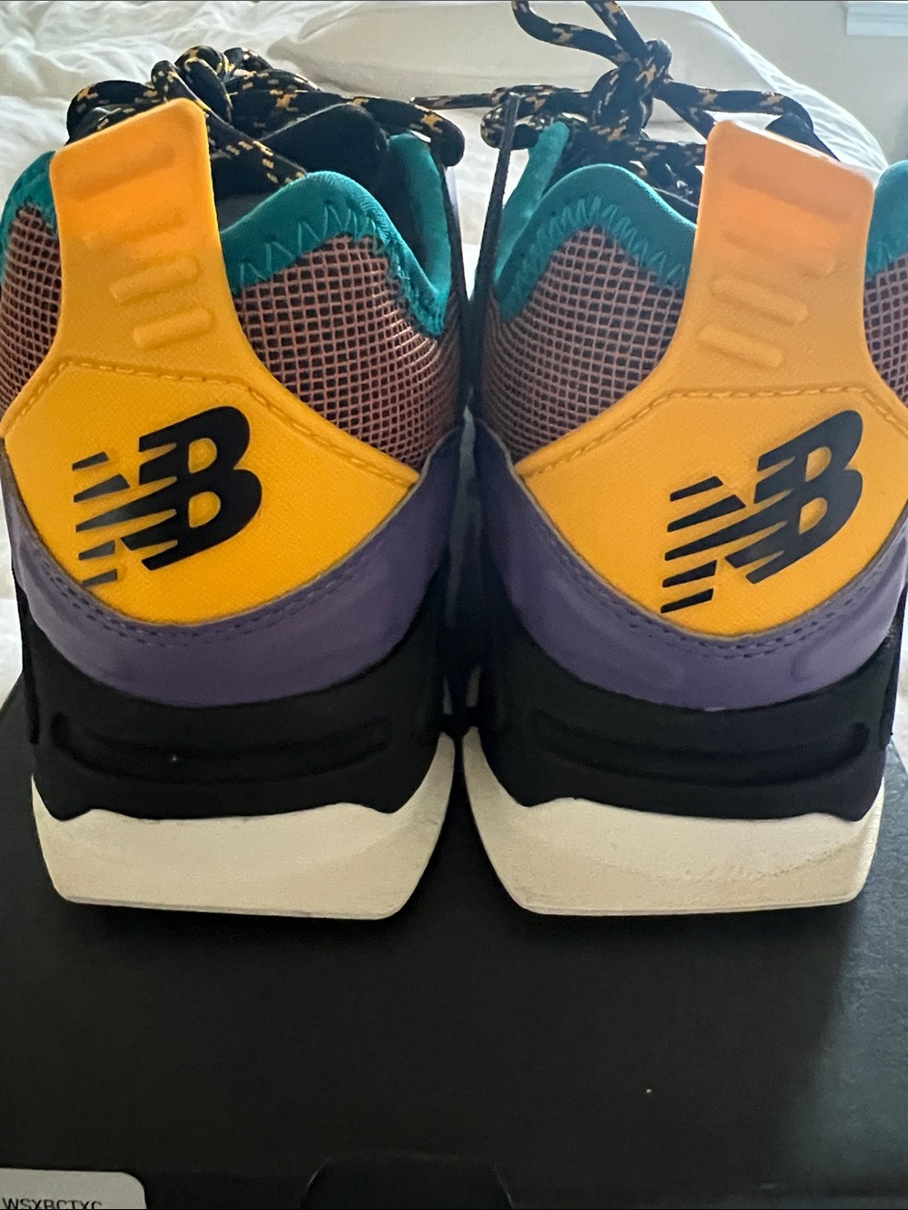 New Balance women  Multicolor Sneakers - Purple/Teal/Yellow/Black - Picture 4 of 5
